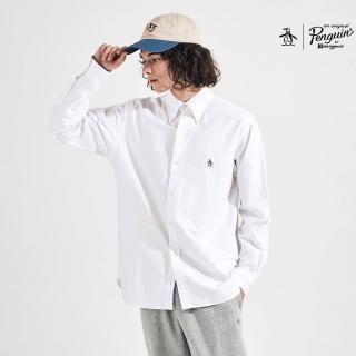 【Munsingwear】企鵝牌 男款白色日本製經典棉製鈕扣襯衫 MGTP2B71