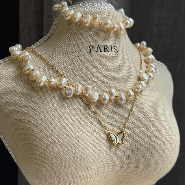 【KARAT】天然珍珠項鍊 + 手鍊 超值3件組