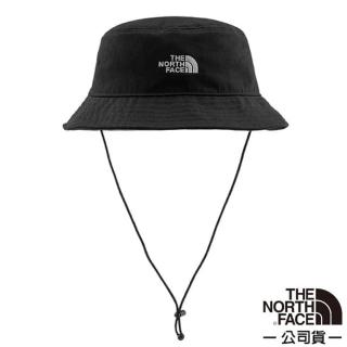 【The North Face】男女 NORM BUCKET 輕質透氣遮陽帽.圓盤帽.漁夫帽.防曬運動休閒帽(7WHN-JK3 黑 N)