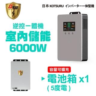 【KOTSURU】日本KOTSURU 8馬赫 6000W 5度電 電池箱x1 家用光伏儲能系統 容量可擴充 施工另計 現場估價