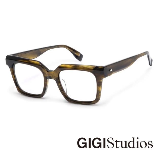 【GIGI Studios】質感紳士粗方框光學眼鏡(玳瑁 - BACH-67412/7)