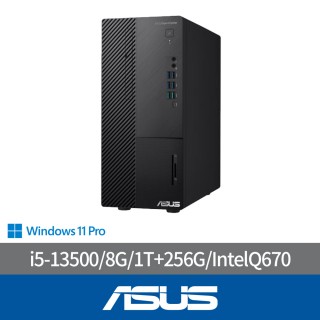 【ASUS 華碩】i5 十四核商用電腦(D800MDR/i5-13500/8G/1T+256G/IntelQ670/W11P)