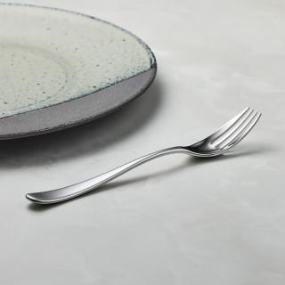 【有種創意食器】日本山崎金屬 - AQUATIQUE系列 - 霧面不鏽鋼叉(179 mm)