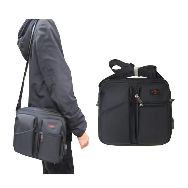 【OverLand】肩側包中容量二層主袋+外袋共七層防水尼龍布USB+內線