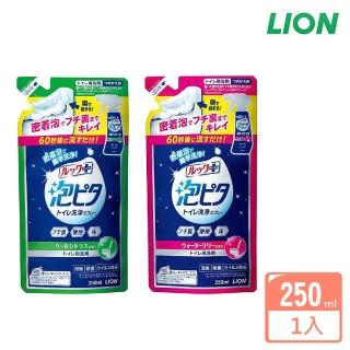 【LION 獅王】Look Plus 泡沫密著浴廁清潔噴劑 補充包-250ml(綿密泡沫)