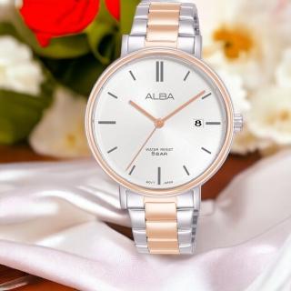 【ALBA】雅柏 禮物 簡約 時尚 手錶-36mm 雙色 母親節(VJ32-X342KS/AG8N96X1)