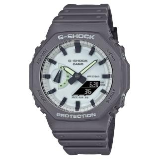 【CASIO 卡西歐】G-SHOCK內斂光芒雙顯錶(GA-2100HD-8A)