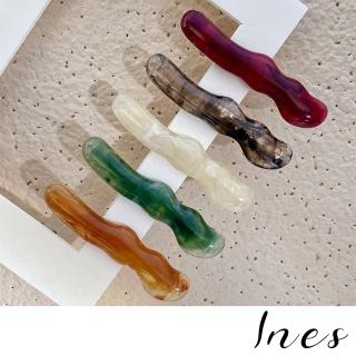 【INES】果凍髮夾 波浪髮夾/韓國設計復古不規則果凍壓克力波浪造型髮夾 瀏海夾 邊夾(5款任選)