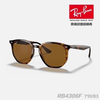 【RayBan 雷朋】太陽眼鏡 RB4306F 710/83 54mm(偏光茶色鏡片 瘦子同款 墨鏡 抗紫外線 抗uv 原廠公司貨)