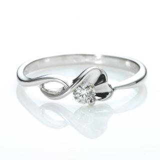 【DOLLY】0.10克拉 18K金完美車工鑽石戒指(012)