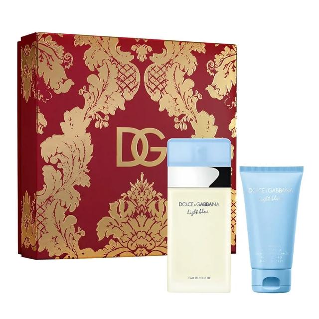 【DOLCE & GABBANA】淺藍女性淡香水禮盒-100ml+50ml身體乳(專櫃公司貨)