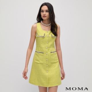 【MOMA】優雅小香風背心洋裝(黃色)