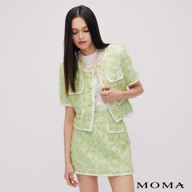 【MOMA】蘋果薄荷小香風花紗外套(綠色)