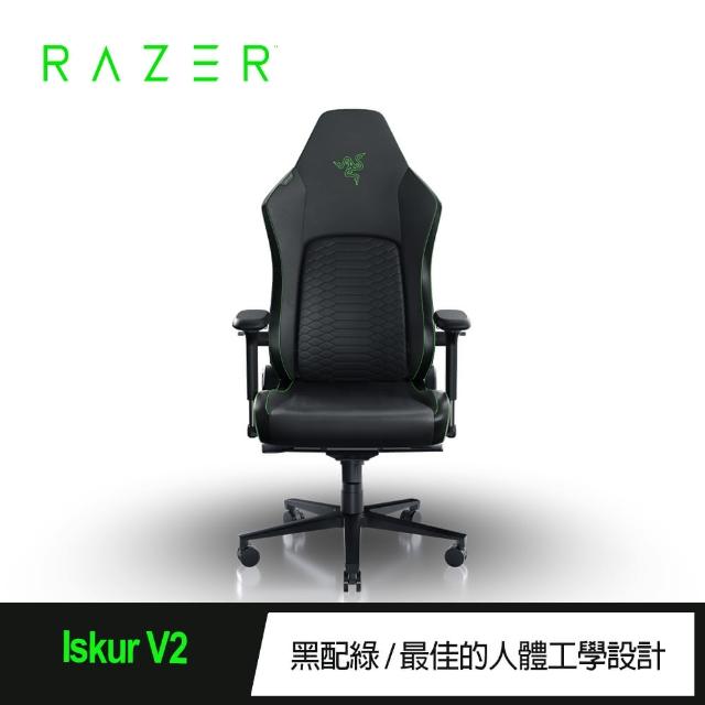 【Razer 雷蛇】Iskur V2 電競椅_黑綠(RZ38-04900100-R3U1)