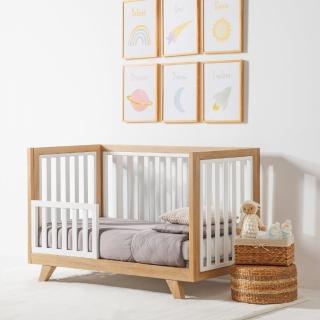 【LEVANA】SOHO四合一嬰兒成長床+高密度支撐棉床墊(嬰兒床/成長床/多功能床)