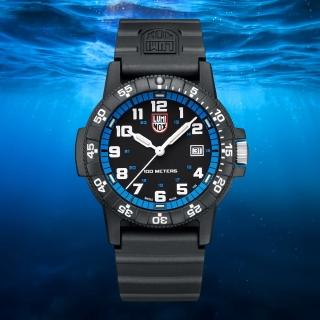 【LUMINOX 雷明時】Leatherback Sea Turtle Giant革龜運動腕錶 瑞士錶(藍x黑 / 0324)