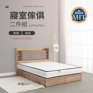 【IDEA】MIT寢室雙人5尺傢俱房間套裝二件組(2色任選)