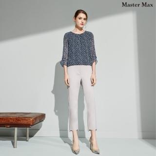 【Master Max】腰頭單釦彈性佳顯瘦九分長褲(8323026)