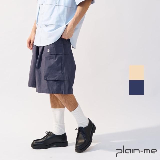 【plain-me】PM-LOGO水洗感立體口袋六分褲 PLN1721-241(男款/女款 共2色 六分褲 休閒褲)