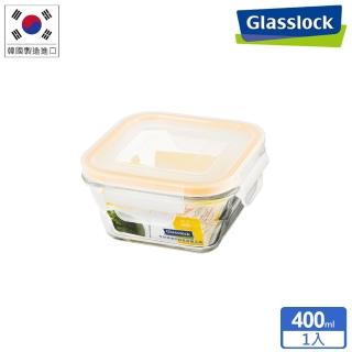 【Glasslock】強化玻璃微波保鮮盒 - 方形400ml