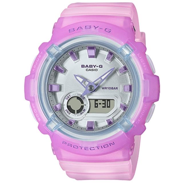 【CASIO 卡西歐】BABY-G 甜美糖果色系雙顯手錶 母親節 禮物(BGA-280-6A)