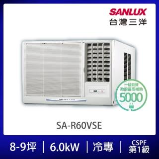 【SANLUX 台灣三洋】8-9坪右吹變頻VSE系列冷專窗型冷氣(SA-R60VSE)