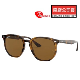 【RayBan 雷朋】亞洲版 時尚偏光太陽眼鏡 RB4306F 710/83 玳瑁色框深茶偏光鏡片 公司貨