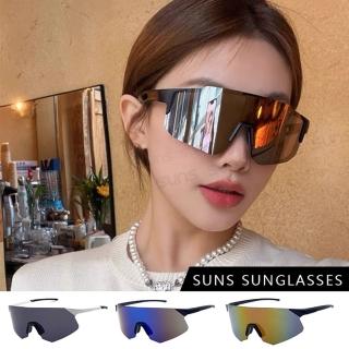 【SUNS】大框運動太陽眼鏡 暢銷戶外運動眼鏡 頂規防滑/抗UV400 S516(採用PC防爆鏡片/安全防護/防撞擊)