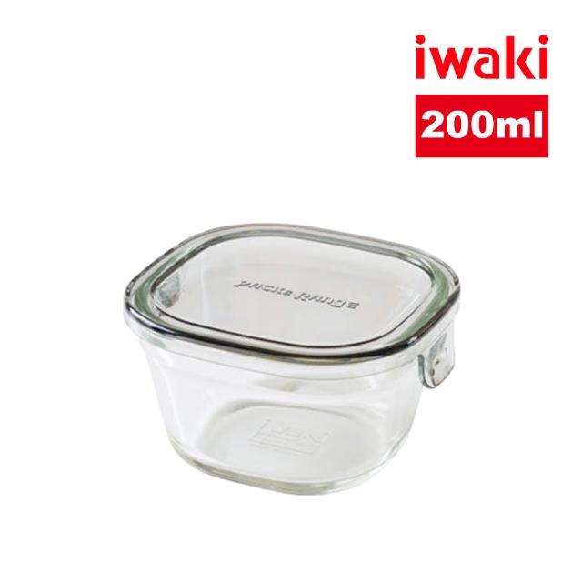 【iwaki】日本耐熱玻璃方形微波保鮮盒(200ml)