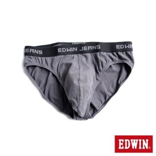 【EDWIN】男裝 彈性貼身純棉三角內褲 / 單件(灰色)