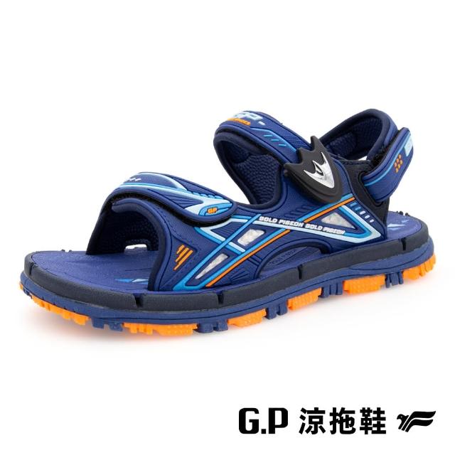 【G.P】兒童休閒磁扣兩用涼拖鞋G9523B-藍色(SIZE:31-35 共三色)