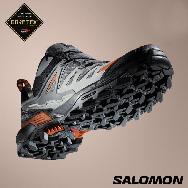 【salomon官方直營】男 X ULTRA 360 Goretex 低筒登山鞋(靜灰/黑/尋香棕)