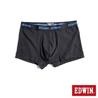 【EDWIN】男裝 寬鬆舒適純棉四角褲 / 單件(黑色)