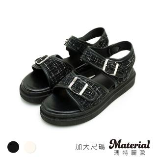 【MATERIAL 瑪特麗歐】女鞋 涼鞋 MIT加大尺碼時髦拼接厚底涼鞋 TG5668(涼鞋)