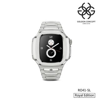 【Golden Concept】Apple Watch 41mm 保護殼 銀色不鏽鋼錶殼/銀色不鏽鋼錶帶(RO41-SL)