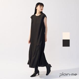 【plain-me】OOPLM 法式袖百褶洋裝 OPM5009-241(女款 共2色 百褶 休閒洋裝)