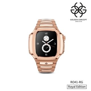 【Golden Concept】Apple Watch 41mm 保護殼 18K玫瑰金錶殼/玫瑰金不鏽鋼錶帶(RO41-RG)
