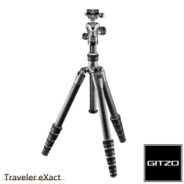 【gitzo 捷信】Traveler eXact 碳纖維三腳架雲台套組 1號5節 旅行家系列 GK1555T-82TQD(公司貨)