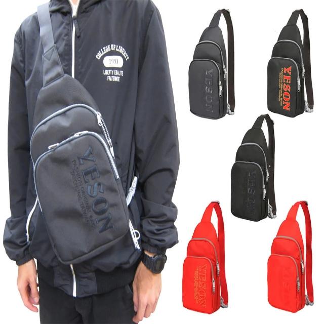 【YESON】胸包小容量主袋+外袋共二層MIT高單數彈道防水尼龍布耐磨扁型設計