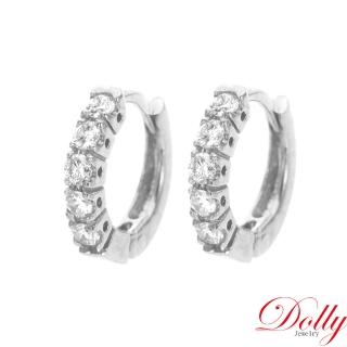 【DOLLY】0.16克拉 輕珠寶18K金鑽石耳環