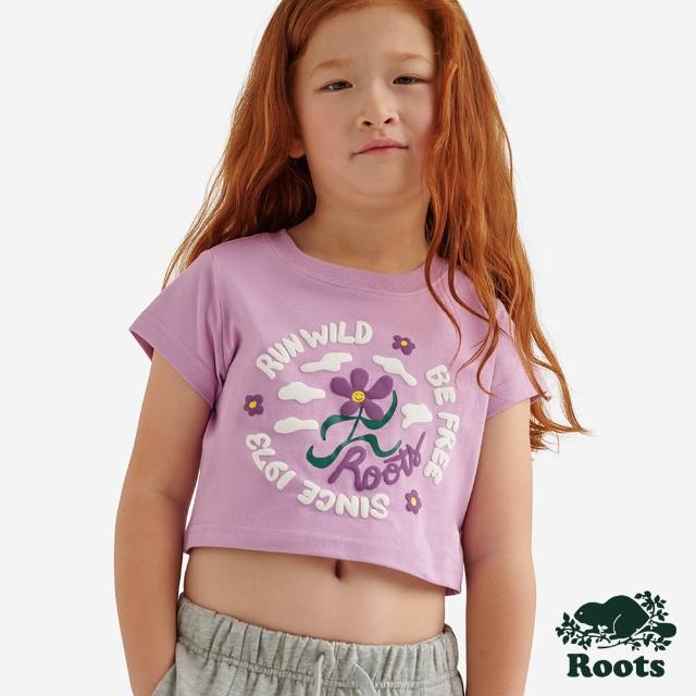 【Roots】Roots 大童- RUN WILD短袖T恤(紫色)