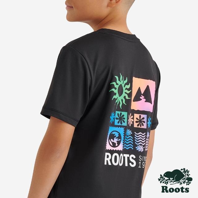 【Roots】Roots 大童- ACTIVE HEATMAP短袖T恤(黑色)