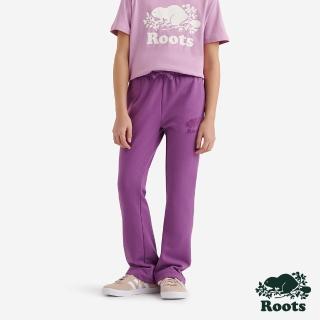 【Roots】Roots 大童- COZY COOPER喇叭褲型棉褲(紫色)