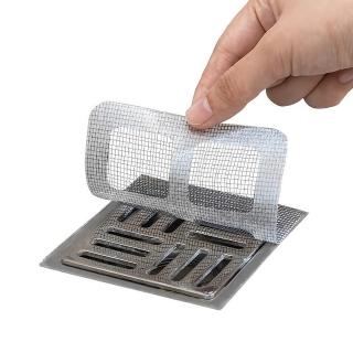 【日本SP SAUCE】黏貼式排水孔方形10x10公分毛髮濾網(2包40片)