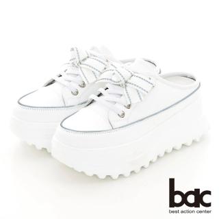 【bac】甜美後空蝴蝶結厚底休閒鞋(白色)