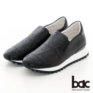【bac】休閒鏤空沖孔休閒鞋(黑色)