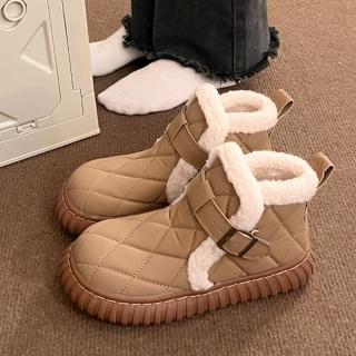 【K.W.】現貨NEW韓系簡約保暖機能雪鞋休閒鞋(懶人鞋 莫卡辛 穆勒鞋 包鞋 共1色)