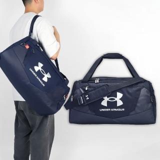 【UNDER ARMOUR】旅行袋 Undeniable 5.0 藍灰 防潑水 大空間 可拆背帶 可手提 健身包 UA(1369223410)