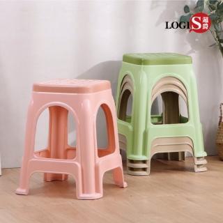 【LOGIS】四入 波普疊疊椅(椅子 塑膠椅 椅凳 餐桌椅 餐椅 辦桌椅 高腳凳)