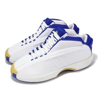 【adidas 愛迪達】籃球鞋 Crazy 1 雲白 大膽藍 Kobe 男鞋 復刻 愛迪達(IG3734)